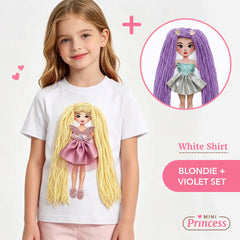 Mini Princess 🎀 ustvarjalna majica za male modne stilistke